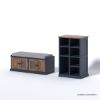 Picture of Joliette Two Tone Entryway Storage Bench with Shoe Rack