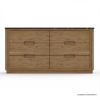 Picture of Brant Scandi Modern Black Marble Top Dresser with 6 Drawers
