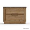 Picture of Brant Scandi Modern Black Marble Top Nightstand with Drawers