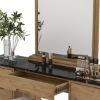 Picture of Brant 7 Drawers Scandi Modern Mirrored Vanity Desk with Stool