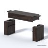 Picture of Mascouche Modern Rustic Solid Wood Entryway Bench