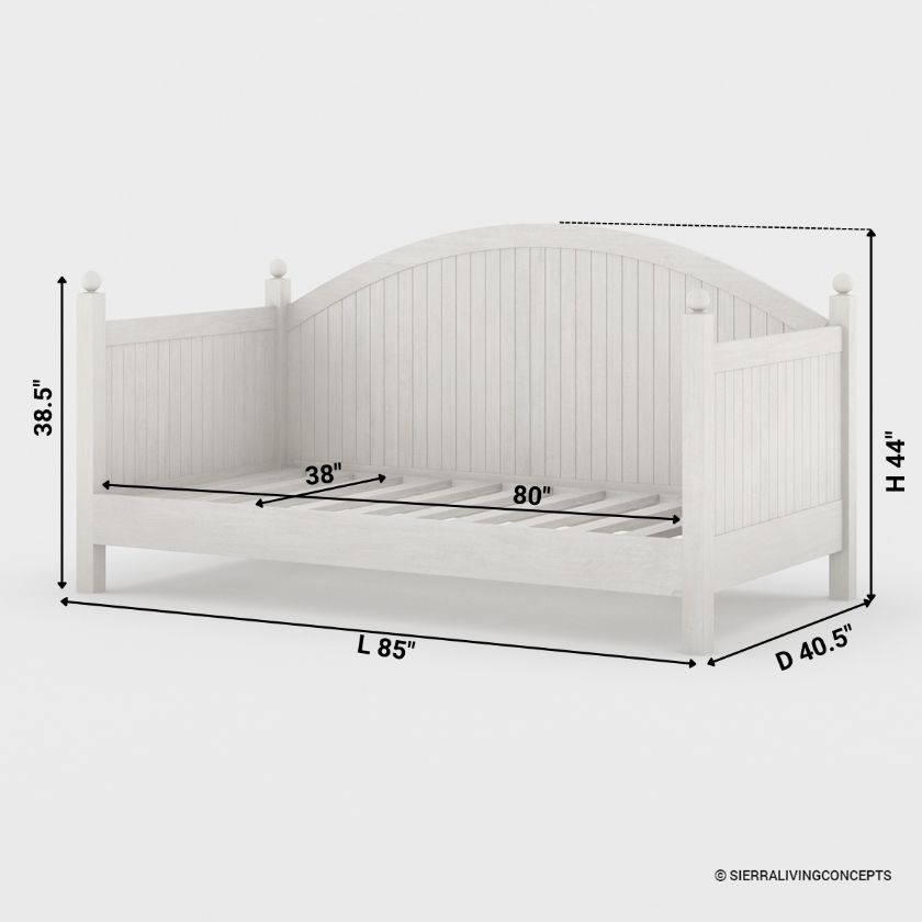 Monterrey Modern White Twin Xl Daybed Size Image