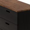Picture of Amos Curved Front 6 Drawer Black Dresser for Bedroom
