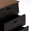 Picture of Amos Curved Front 6 Drawer Black Dresser for Bedroom