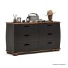 Picture of Amos Curved Front 6 Drawer Black Dresser for Bedroom
