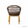 Picture of Leafy Modern Wood & Wicker Outdoor Accent Chair