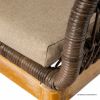 Picture of Leafy Modern Wood & Wicker Outdoor Accent Chair