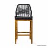 Picture of Klondike Black Wicker & Acacia Wood Counter Bar Stool