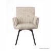 Picture of Candiac Modern Ribbed Cotton Upholstered Armchair