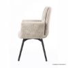 Picture of Candiac Modern Ribbed Cotton Upholstered Armchair