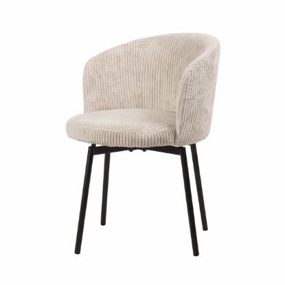 Picture of Candiac Corduroy Fabric Upholstered Tub Dining Chair