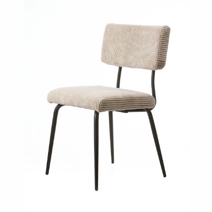 Picture of Candiac Corduroy Fabric Schoolhouse Modern Dining Chair