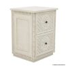 Picture of Nuala Hand Carved Weathered White Office File Cabinet