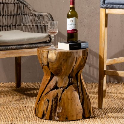 Picture of Beauceville Organic Hourglass Shaped Small Wooden Stool 