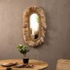 Picture of  Lavaltrie Abaca with Banana Leaf Fringed Oval Boho Mirror 