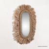 Picture of  Lavaltrie Abaca with Banana Leaf Fringed Oval Boho Mirror 