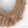 Picture of  Lavaltrie Abaca with Banana Leaf Fringed Oval Boho Mirror 