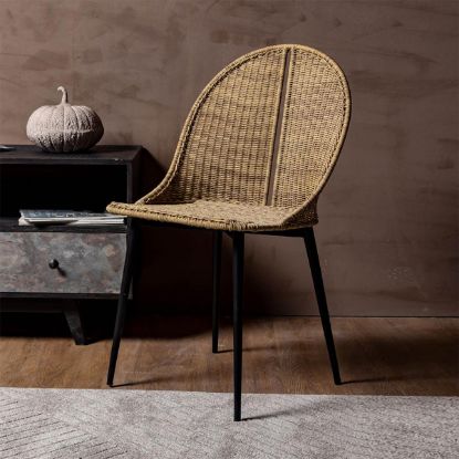 Picture of Winkler Wicker Curved Back Outdoor Armless Chair