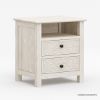 Picture of Calistoga Carved White Bedroom Dresser and Nightstand Set