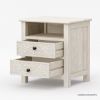 Picture of Calistoga Carved White Bedroom Dresser and Nightstand Set