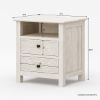 Picture of Calistoga Carved White Bedroom Dresser and Nightstand Set