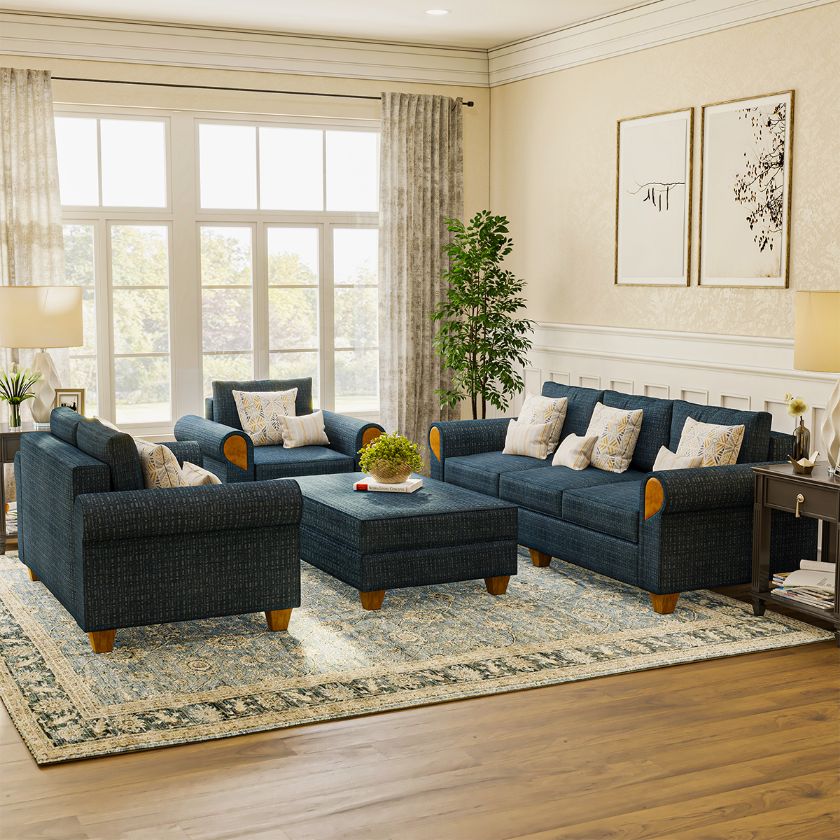 Picture of Squamish Modern Living Room Sofa Set with Ottoman