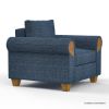 Picture of Squamish Modern Blue Rolled Arm Single Seater Sofa