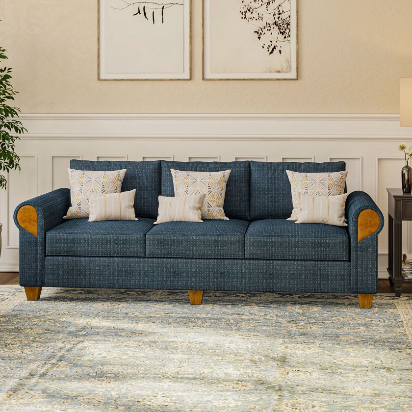 Picture of Squamish Rolled Arm Modern Three Seater Sofa