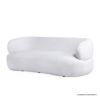 Picture of Richelier Modern Curved White Boucle 3 Seater Sofa