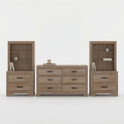 Picture of Villeneuve Modern Farmhouse Dresser and Nightstand Set