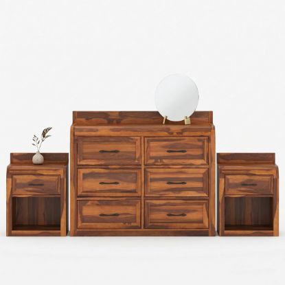 Picture of Rebecca Solid Wood Bedroom Dresser and Nightstand Set