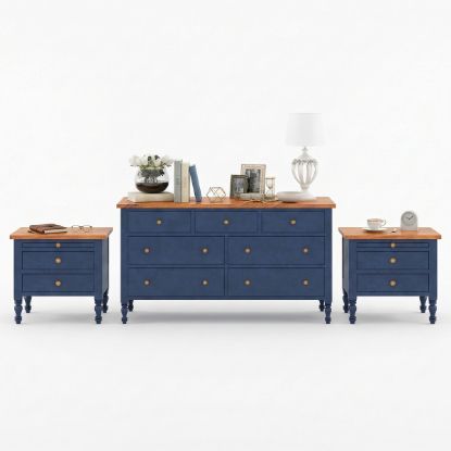Picture of Repton Blue Two Tone Dresser and Nightstand Set