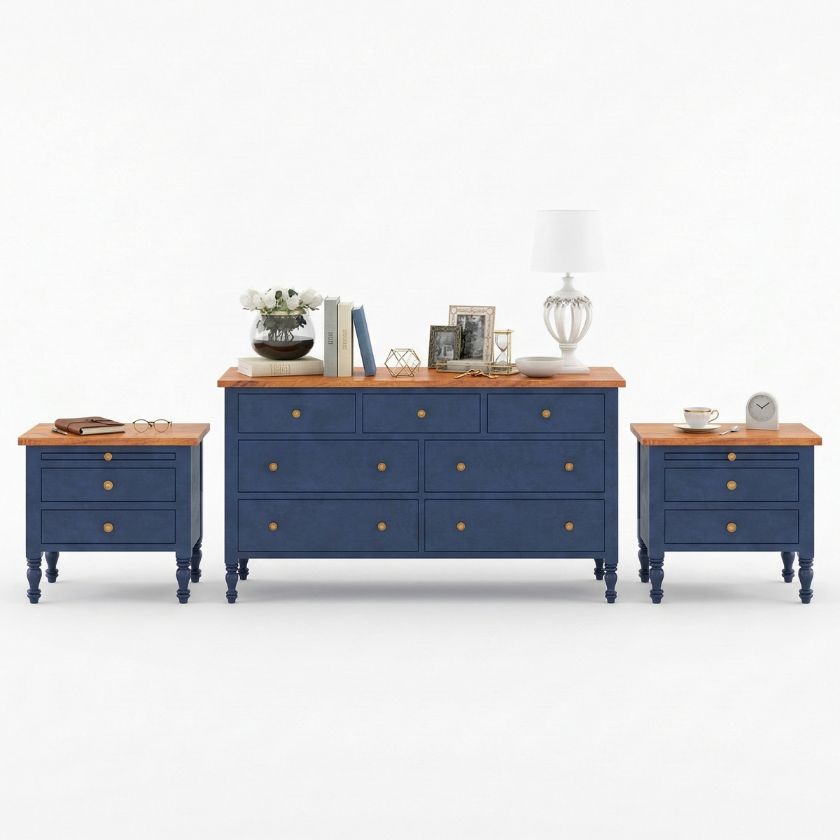 Picture of Repton Blue Two Tone Dresser and Nightstand Set