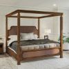 Picture of Milipitas Arched Headboard Solid Wood Canopy Bed Frame