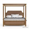 Picture of Milipitas Arched Headboard Solid Wood Canopy Bed Frame