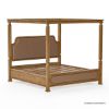 Picture of Milipitas Arched Headboard Solid Wood Canopy Bed Frame