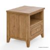 Picture of Milipitas Solid Wood Nightstand with Drawer & Power Outlet
