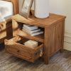 Picture of Milipitas Solid Wood Nightstand with Drawer & Power Outlet