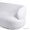 Picture of Richelier Modern Curved White Boucle 3 Seater Sofa