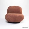 Picture of Amqui Rose Brown Curved Back Modern Armless Sofa