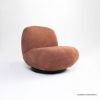 Picture of Amqui Rose Brown Curved Back Modern Armless Sofa