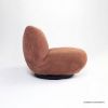 Picture of Amqui Rose Brown Curved Back Modern Armless Sofa