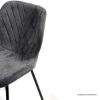 Picture of Hampstead Modern Gray Velvet Armless Dining Chair