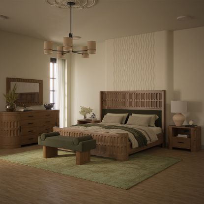 Picture of Innisfil Organic Modern Curved 5 Piece Bedroom Set