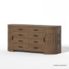 Picture of Innisfil Organic Modern Curved 5 Piece Bedroom Set