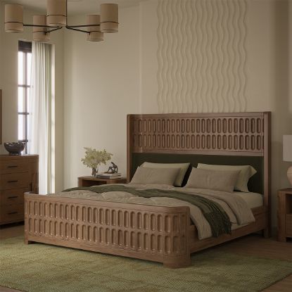 Picture of Innisfil Modern Solid Wood Curved Platform Bed Frame