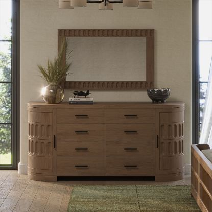 Picture of Innisfil Modern Curved Chest of Drawers Dresser with Cabinet 