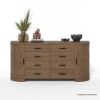 Picture of Innisfil Modern Curved Chest of Drawers Dresser with Cabinet 