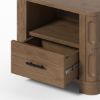 Picture of Innisfil Modern Curved Nightstand with Drawers and Shelf 