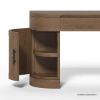 Picture of Innisfil Carved Wood Makeup Vanity Desk with Mirror and Stool 
